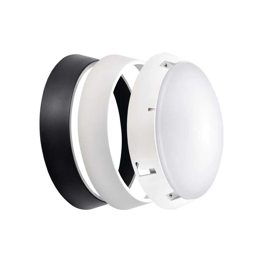 LED stropna svjetiljka ZURI, crno/bijela, 14W, 4000K, IP54, Ø215mm