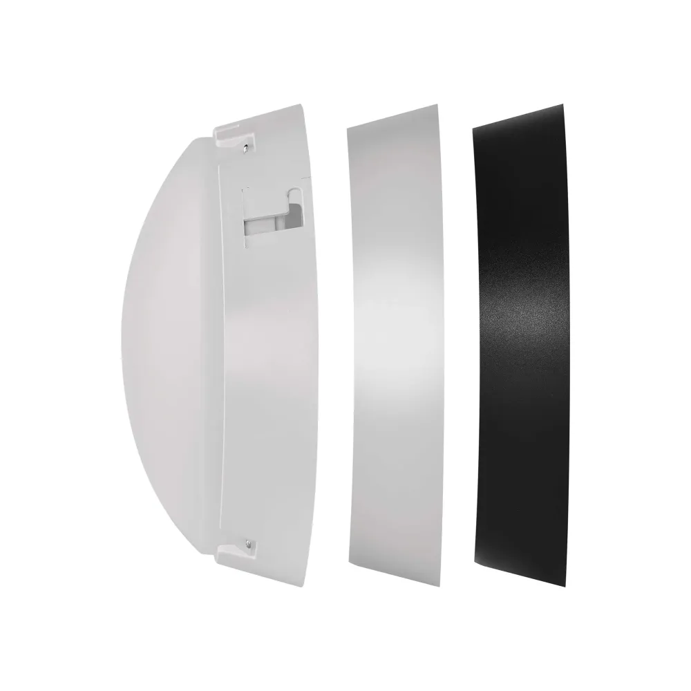 LED stropna svjetiljka ZURI, crno/bijela, 14W, 4000K, IP54, Ø215mm