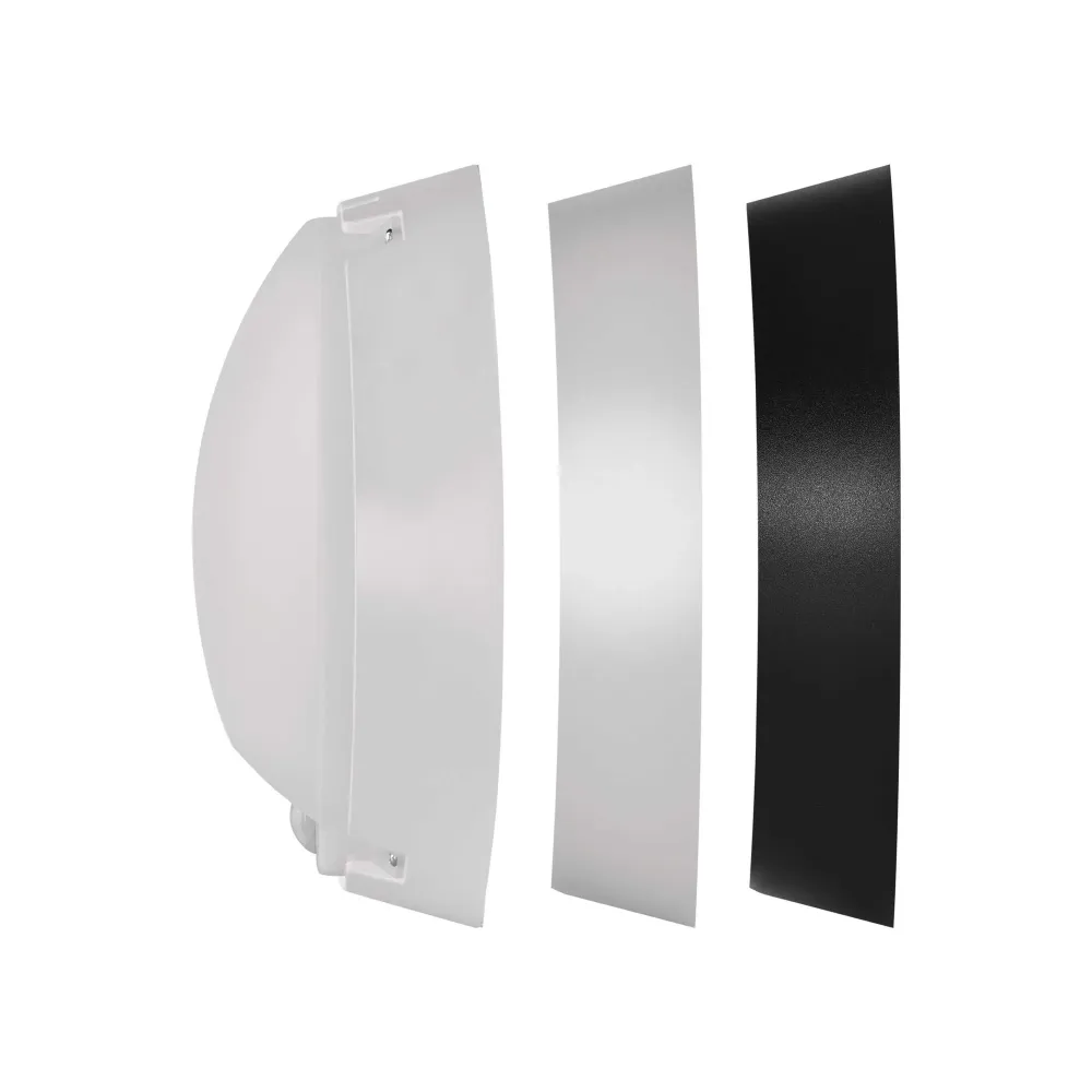 LED stropna svjetiljka ZURI, senzor pokreta, crno/bijela, 14W, 3000K, IP54, Ø215mm