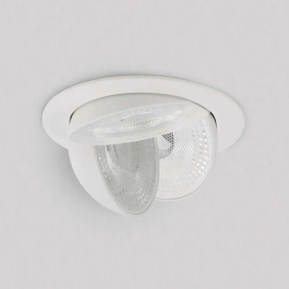 LED ugradbena svjetiljka GERI, stropna, bijela, 6.5W, CCT, IP20, Ø105mm