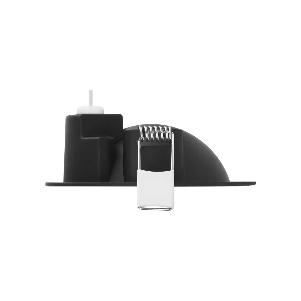 LED ugradbena svjetiljka GERI, stropna, crna, 6.5W, CCT, IP20, Ø105mm