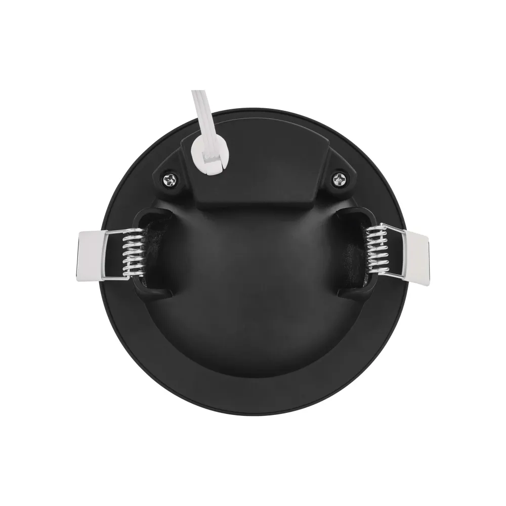 LED ugradbena svjetiljka GERI, stropna, crna, 6.5W, CCT, IP20, Ø105mm