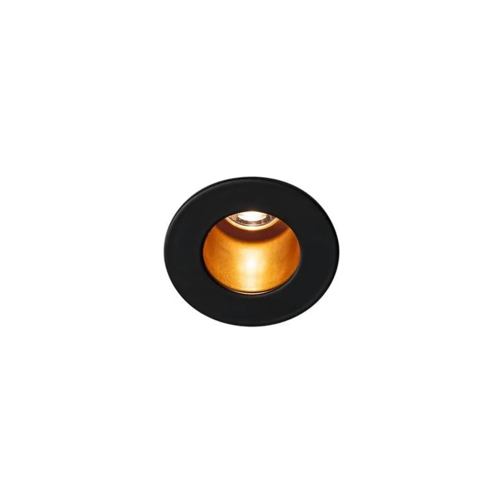 LED ugradbena svjetiljka HORN MINI, stropna, crno/zlatna, 1W, 2900K, IP20