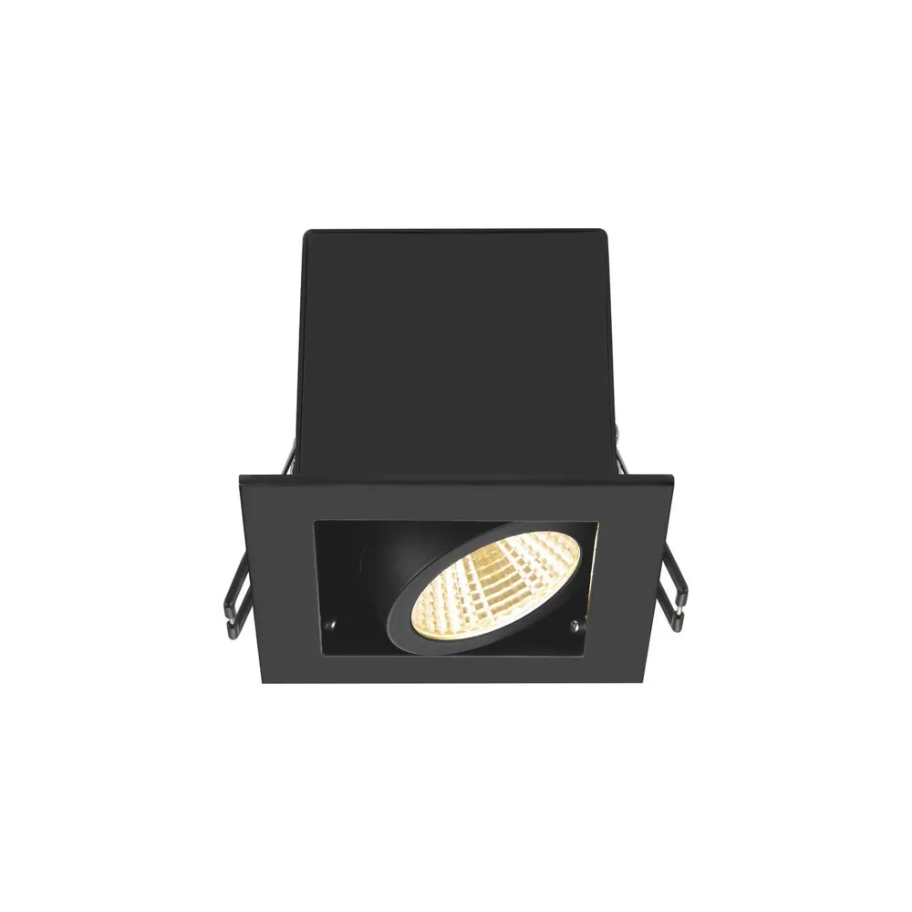 LED ugradbena svjetiljka KADUX, stropna, crna, 7.5W, 3000K, IP20