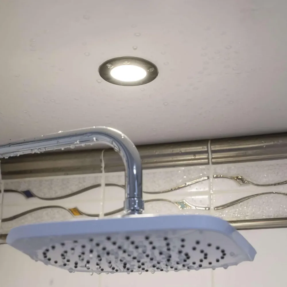 LED ugradbena svjetiljka LORI, stropna, crna, 4.5W, 2700K/4000K, IP65, Ø85mm