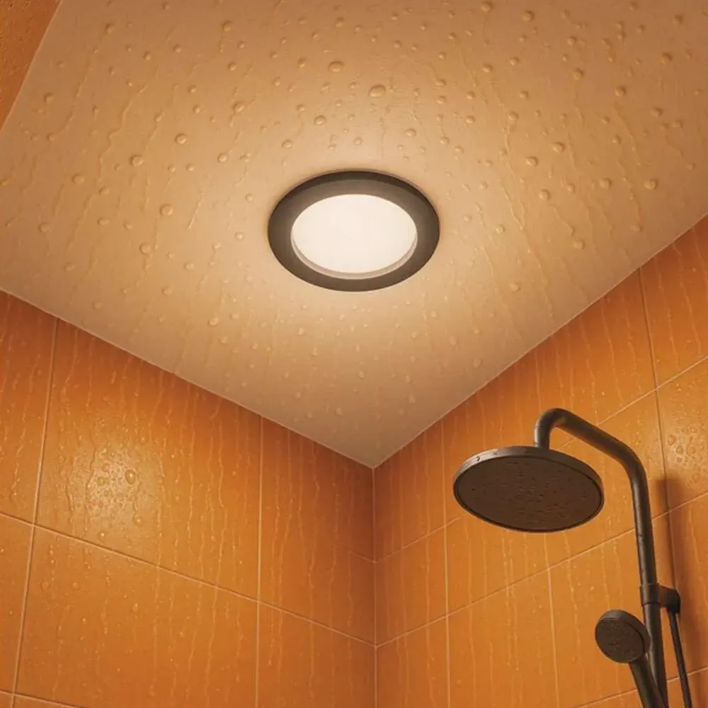 LED ugradbena svjetiljka LORI, stropna, crna, 4.5W, 2700K/4000K, IP65, Ø85mm