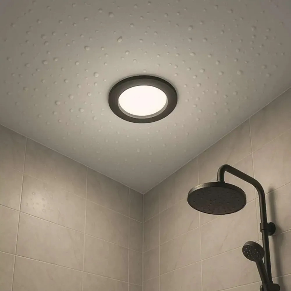 LED ugradbena svjetiljka LORI, stropna, crna, 4.5W, 2700K/4000K, IP65, Ø85mm