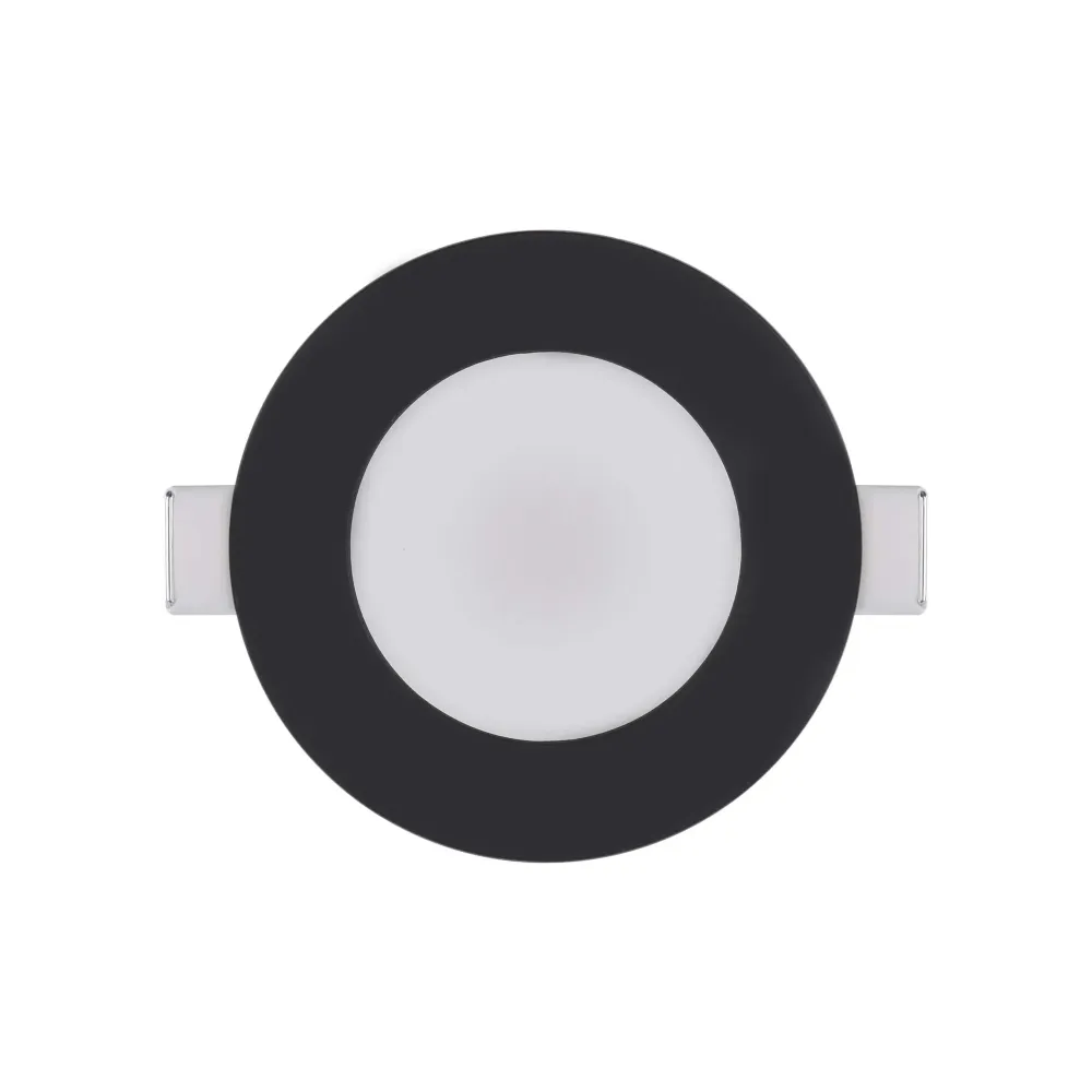 LED ugradbena svjetiljka LORI, stropna, crna, 4.5W, 2700K/4000K, IP65, Ø85mm