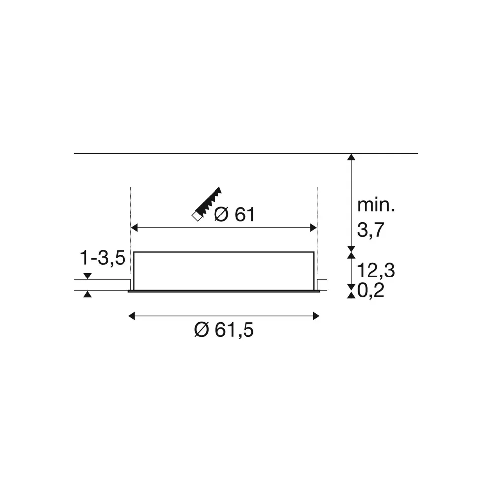 LED ugradbena svjetiljka MEDO 60, stropna, s okvirom, bijela, 33W, 3000/4000K, IP20