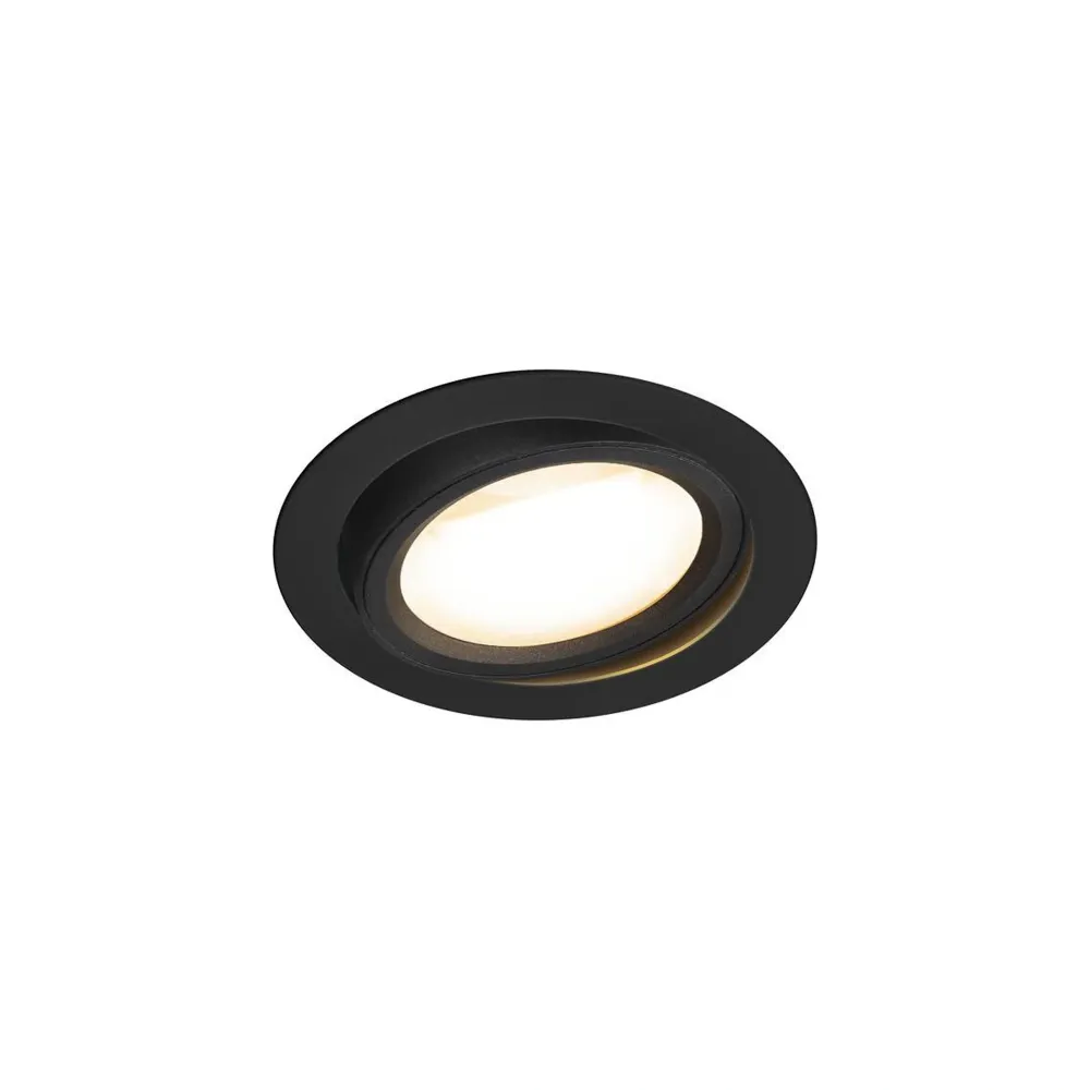 LED ugradbena svjetiljka OCULUS, stropna, crna, 11W, 2000-3000K, IP20