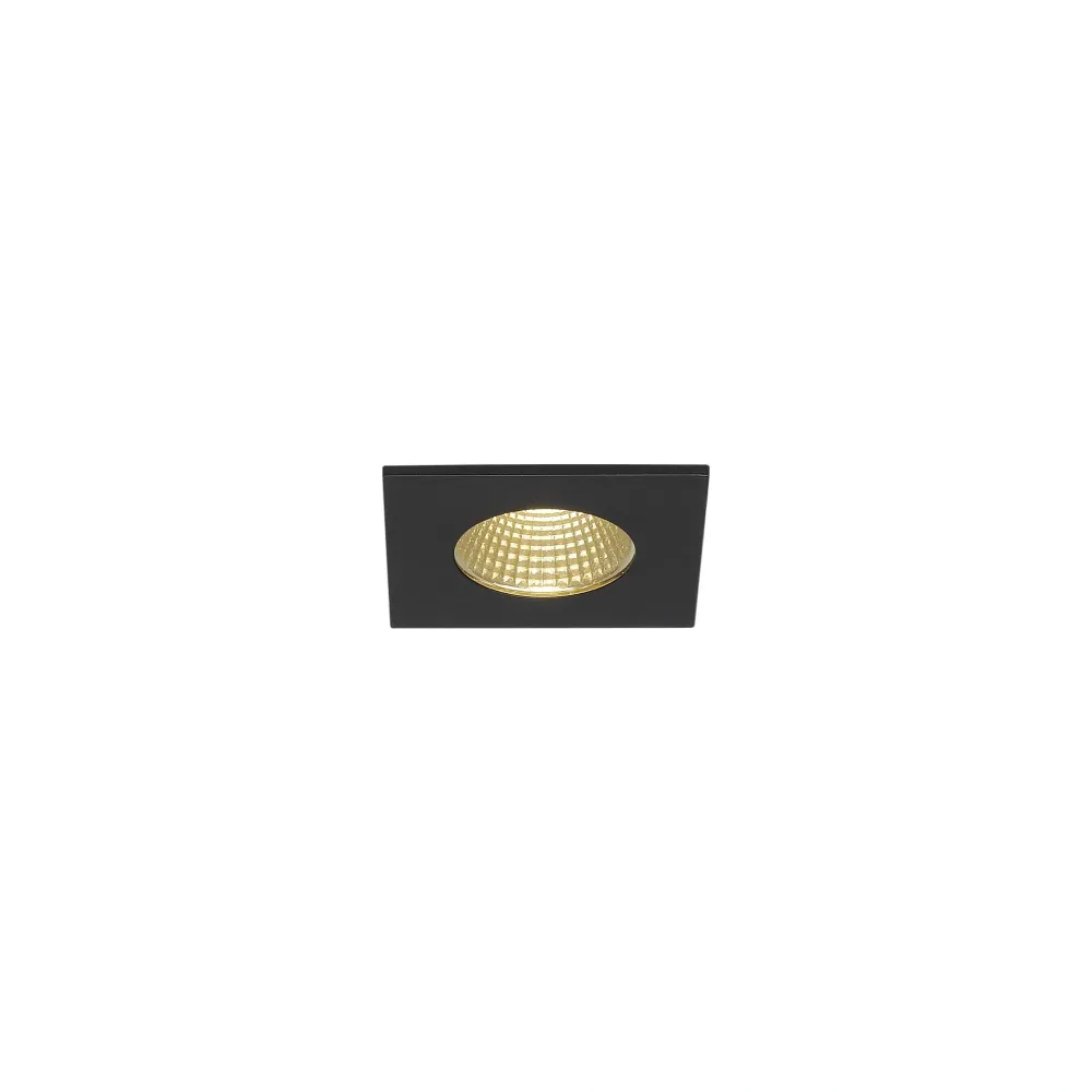 LED ugradbena svjetiljka PATTA-I, stropna, kvadratna, crna, 10W, 3000K, IP20/IP65