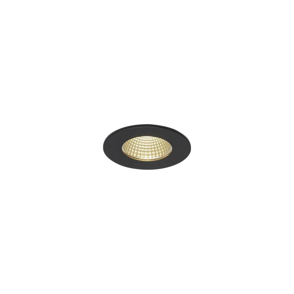 LED ugradbena svjetiljka PATTA-I, stropna, okrugla, crna, 10W, 3000K, IP20/IP65
