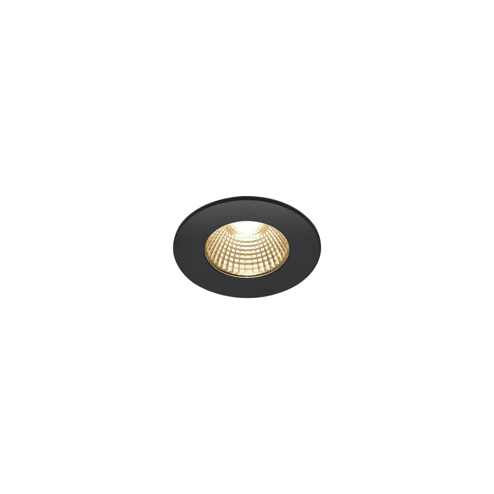 LED ugradbena svjetiljka PATTA-I, stropna, okrugla, crna, 7.3W, 1800-3000K, IP20/IP65