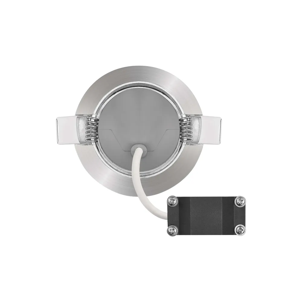LED ugradbena svjetiljka SIMMI, stropna, srebrna, 5W, 4000K, IP20, Ø80mm