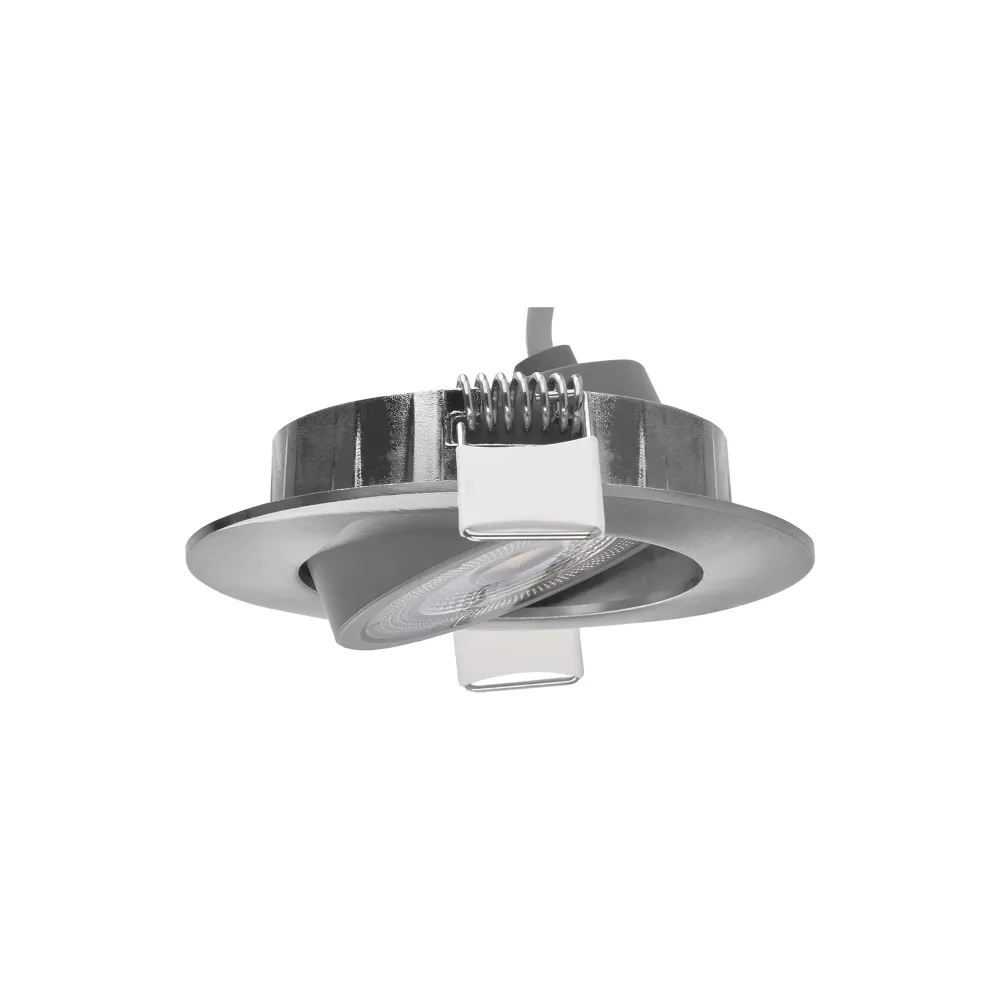 LED ugradbena svjetiljka SIMMI, stropna, srebrna, 5W, 4000K, IP20, Ø80mm