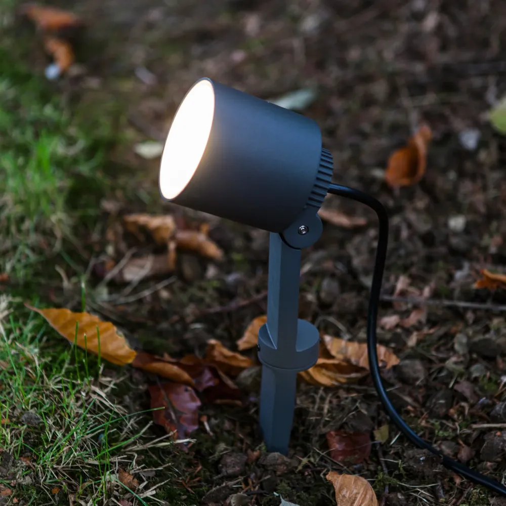 LED vrtna spot svjetiljka EXPLORER, ubodna, tamno siva, 3.5W, 3000K, IP54