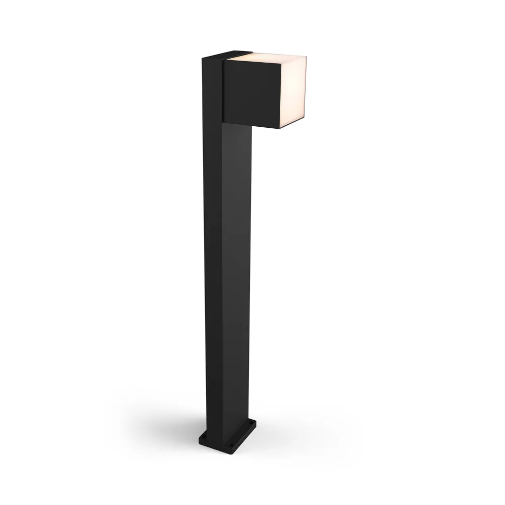 LED vrtna svjetiljka CUBA, mat crna, 12.2W, 3000K, IP54, 750mm
