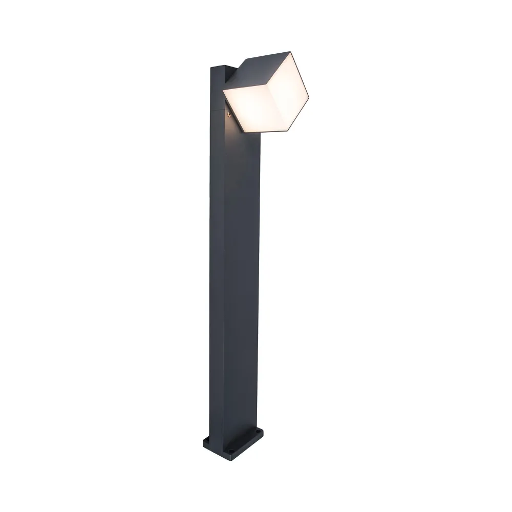 LED vrtna svjetiljka CUBA, tamno siva, 12.2W, 3000K, IP54, 750mm