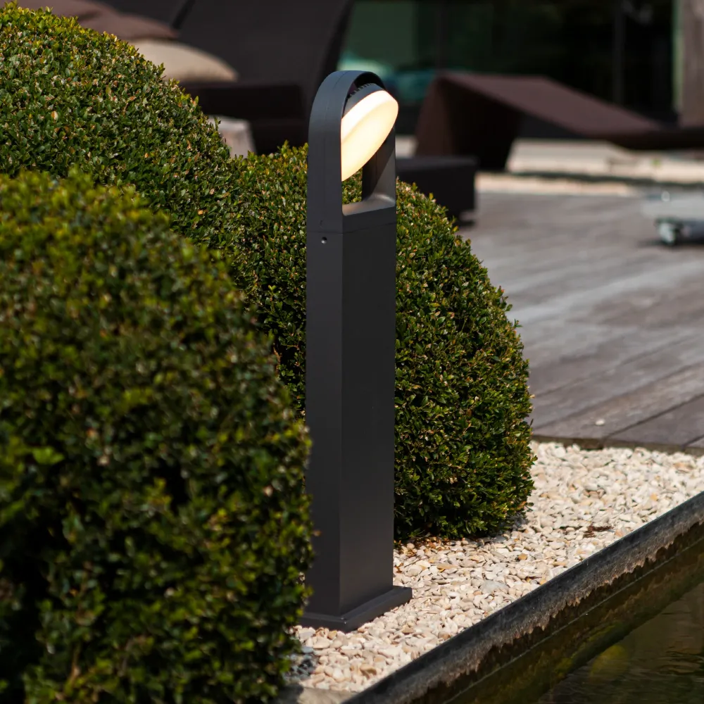 LED vrtna svjetiljka FELE, tamno siva, 11.2W, 3000K, IP54, 700mm
