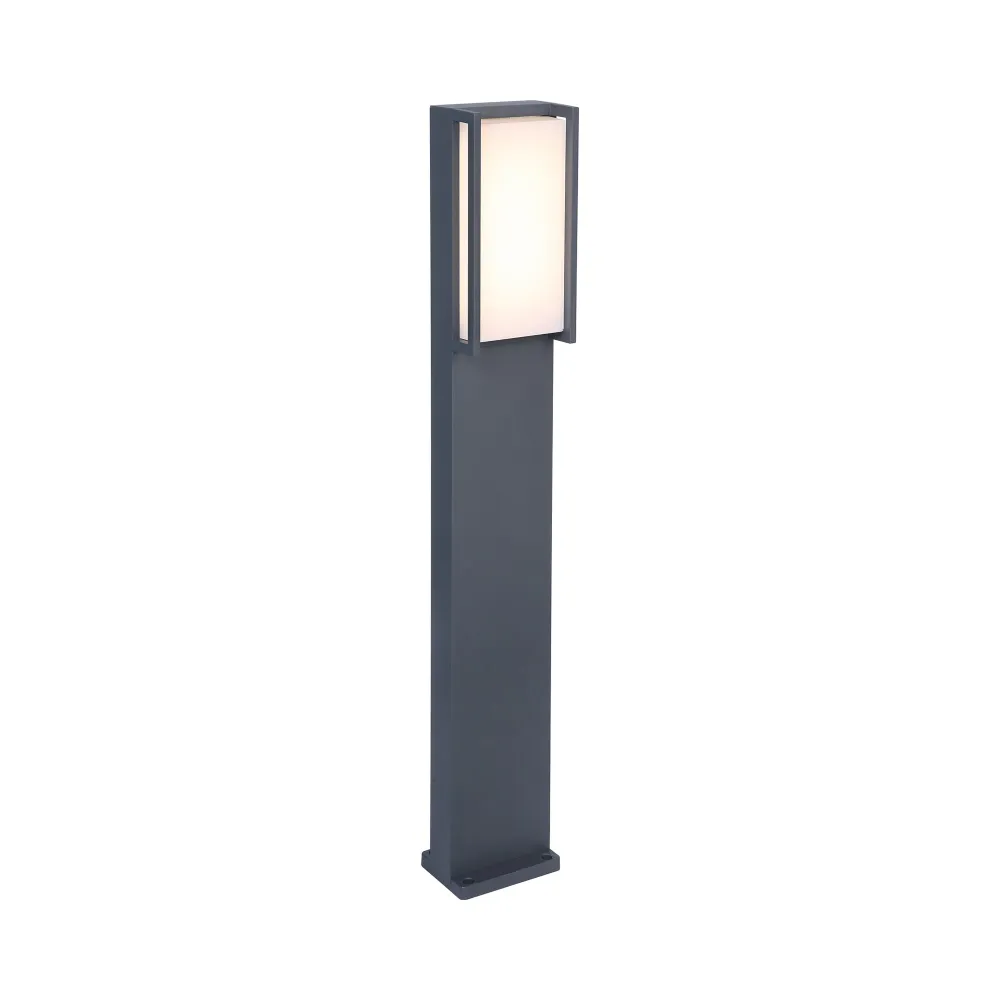 LED vrtna svjetiljka QUBO, tamno siva, 15W, 3000K, IP54, 750mm