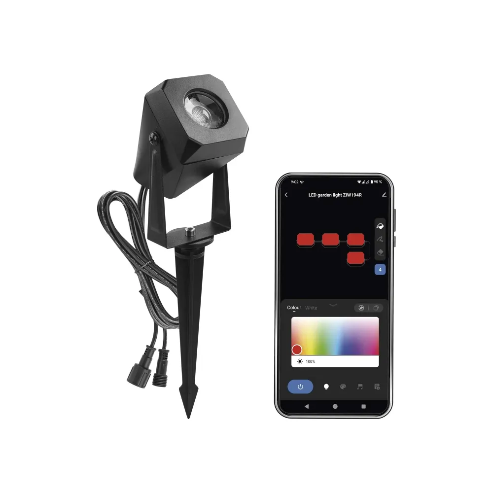 Vanjski LED reflektor, GoSmart, set za proširenje, 1 komad, 1.5W, RGBIC, WiFi, IP65