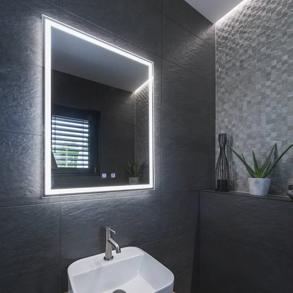LED ogledalo TRUKKO, kvadratno, mliječno, 25W, CCT, IP44