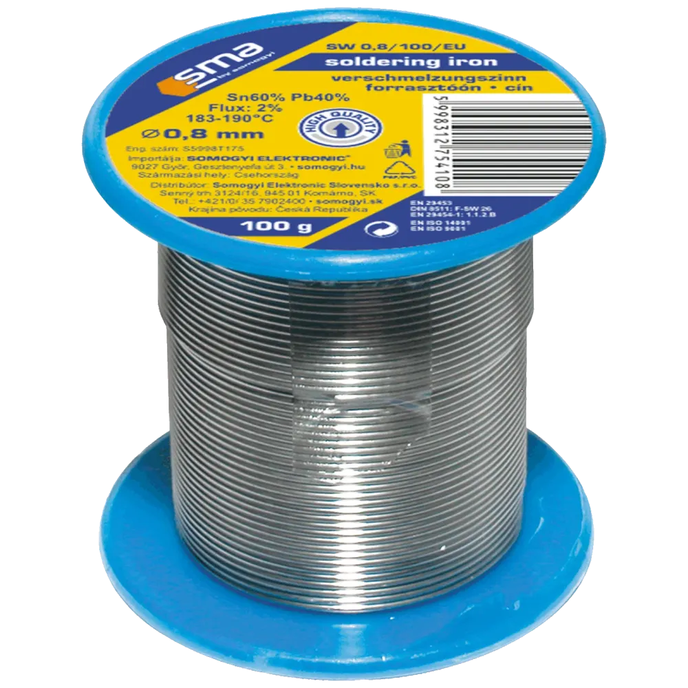 SMA Tinol za lemljenje, Ø0.8 mm, 100g - SW 0.8/100