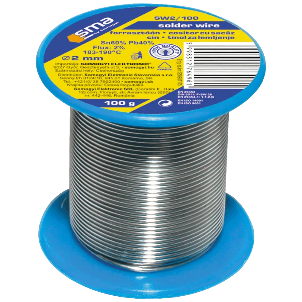 SMA Tinol za lemljenje, Ø2.0 mm, 100g - SW 2/100