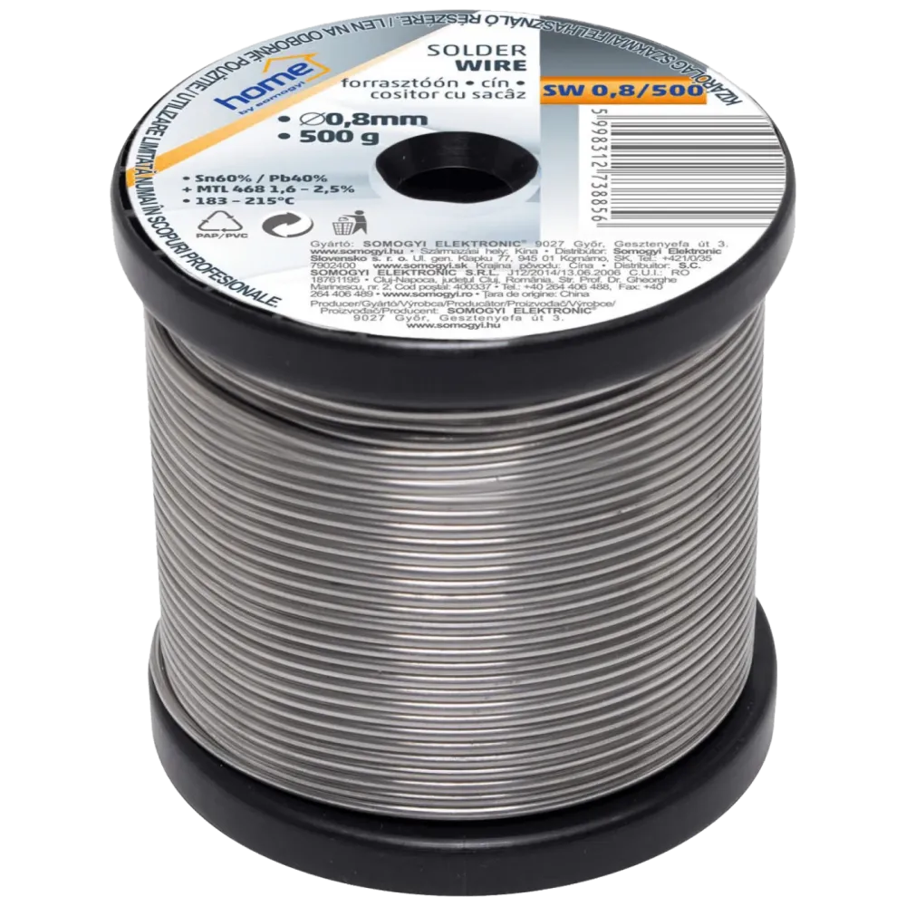 SMA Tinol za lemljenje, Ø 0.8 mm, 500g - SW 0.8/500