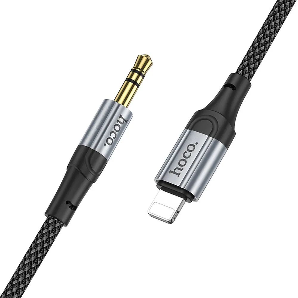 AUX kabel Lightning na Jack 3.5mm Hoco 1m UPA26 crni