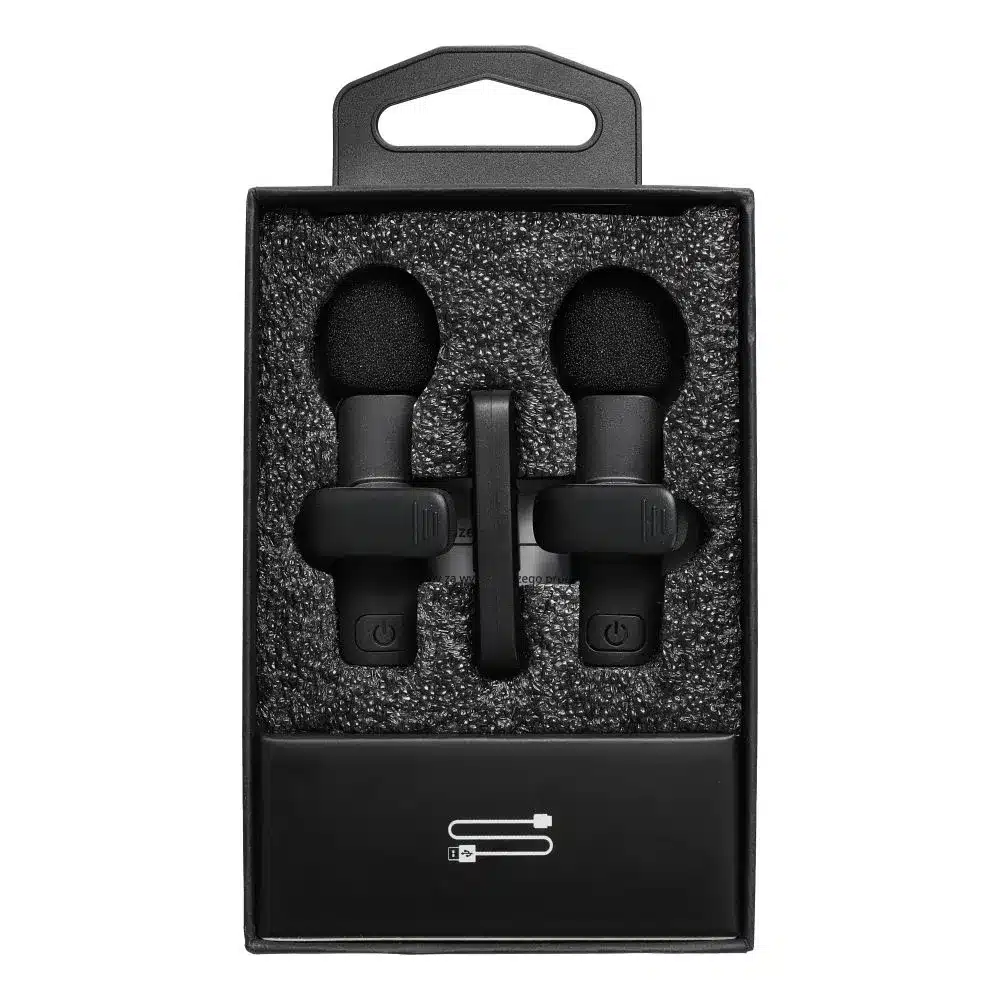 Lightning Dual Lavalier bežični mikrofon za iPhone (2 kom) K1 crni