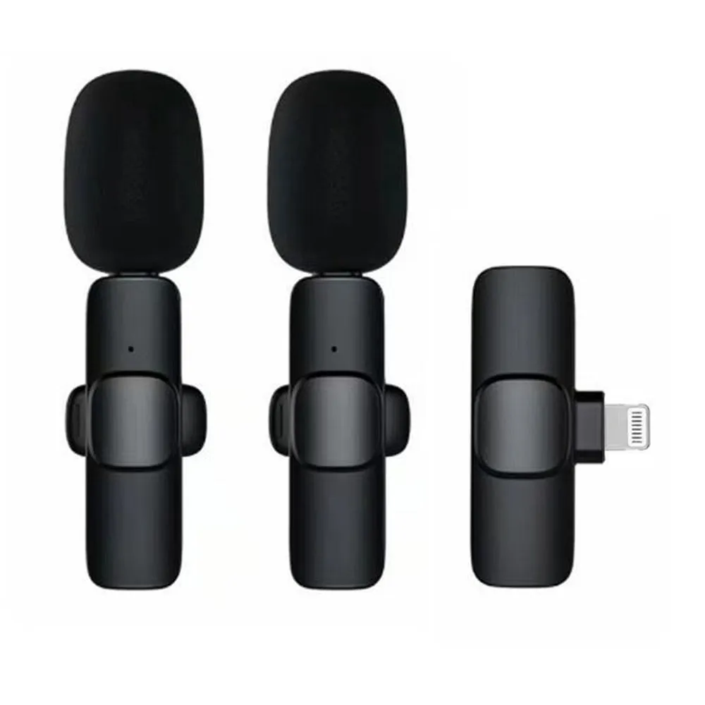 Lightning Dual Lavalier bežični mikrofon za iPhone (2 kom) K1 crni