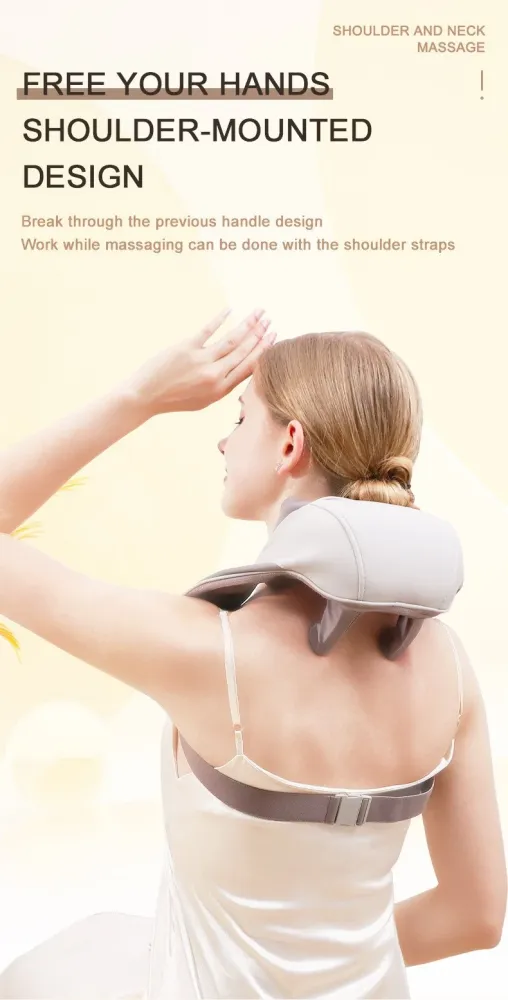 5D BEŽIČNI SHIATSU MASAŽER ZA VRAT I LEĐ