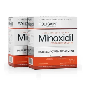 FOLIGAIN Minoksidil 5% tretman za ponovni rast kose za muškarce – zaliha za 6 mjeseci