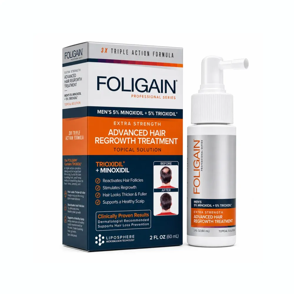 FOLIGAIN Napredni tretman za ponovni rast kose za muškarce Minoksidil 5% + TRIOXIDIL® 5%