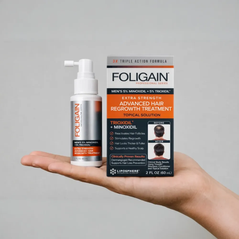 FOLIGAIN Napredni tretman za ponovni rast kose za muškarce Minoksidil 5% + TRIOXIDIL® 5%