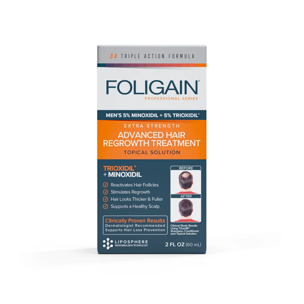 FOLIGAIN Napredni tretman za ponovni rast kose za muškarce Minoksidil 5% + TRIOXIDIL® 5%