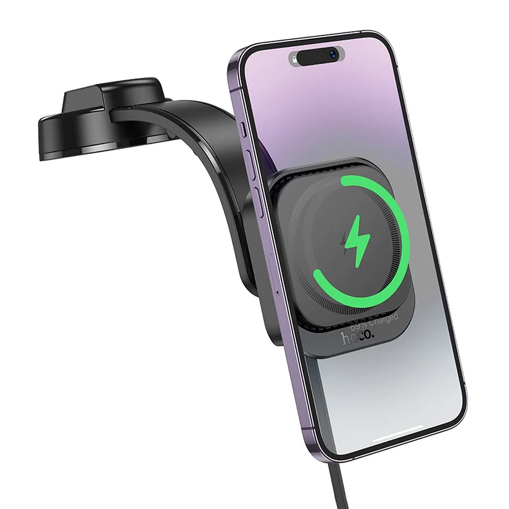 HOCO magnetski auto držč za ploču kompatibilan s MagSafe HW24 crni
