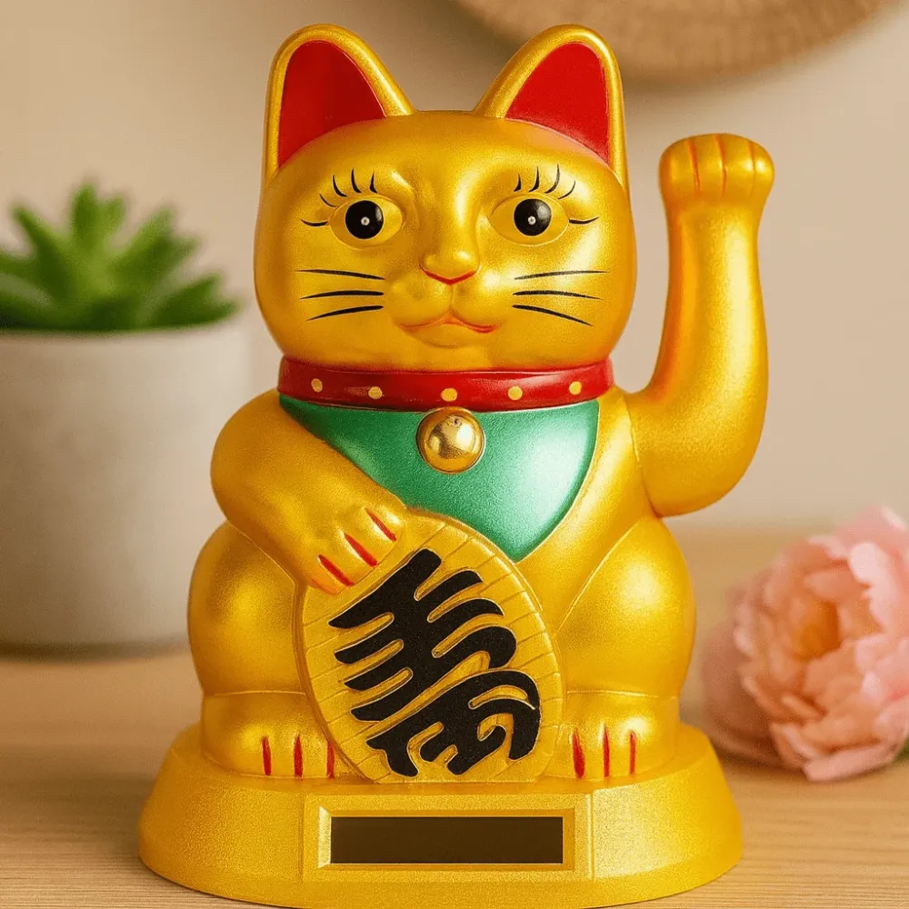 Maneki Neko Srećna Mačka Figurica Na Solarni Pogon