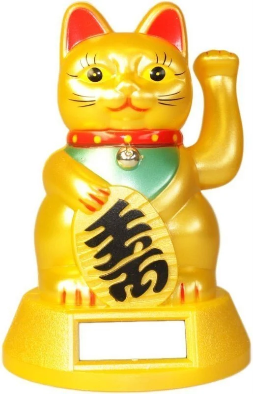 Maneki Neko Srećna Mačka Figurica Na Solarni Pogon