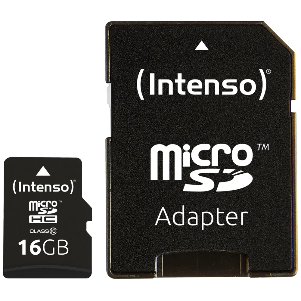 (Intenso) Micro SD Kartica 16GB Class 10 (SDHC & SDXC) sa adapterom - SDHCmicro+ad-16GB/Class10
