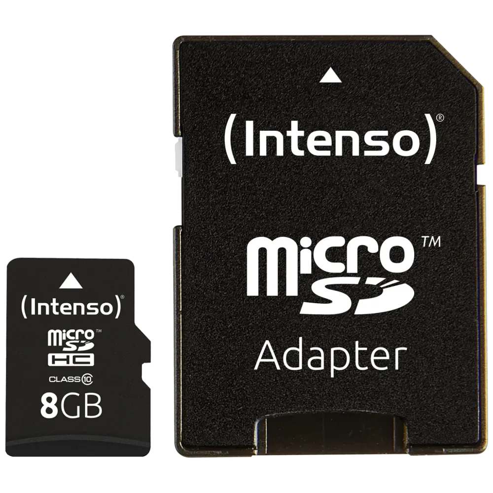 (Intenso) Micro SD Kartica 8GB Class 10 (SDHC & SDXC) sa adapterom - SDHCmicro+ad-8GB/Class10