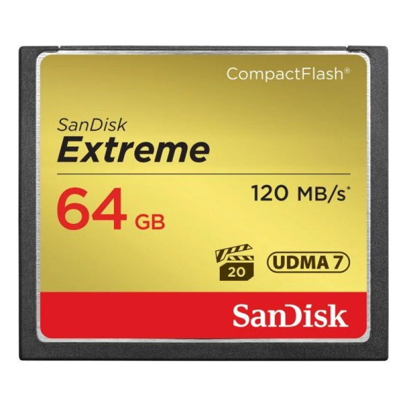 SanDisk memorijska kartica Extreme CF 64GB 120MB/s, 85MB/s write, UDMA7