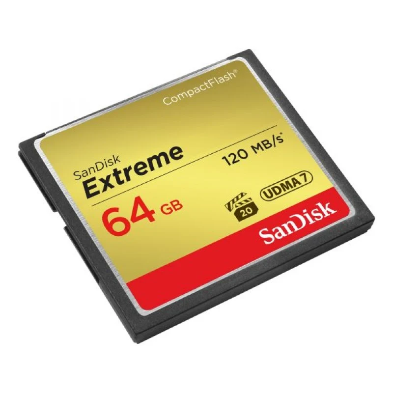 SanDisk memorijska kartica Extreme CF 64GB 120MB/s, 85MB/s write, UDMA7