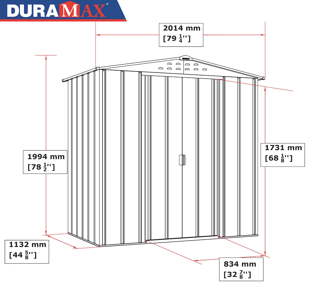 Duramax TOP 1,92 x 1,13 m metalna šupa - antracit