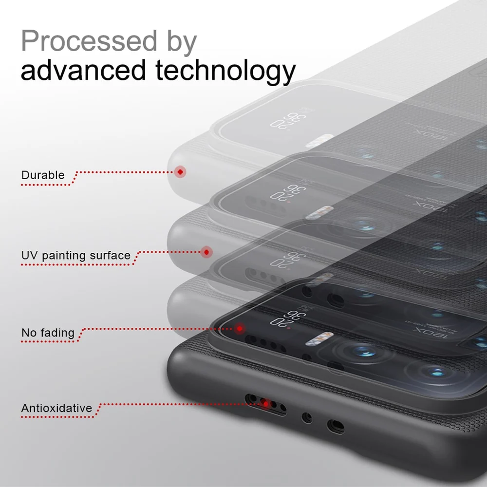 Nillkin Super Frosted Shield Pro izdržljiva maska za Xiaomi Mi 11 Ultra - crna
