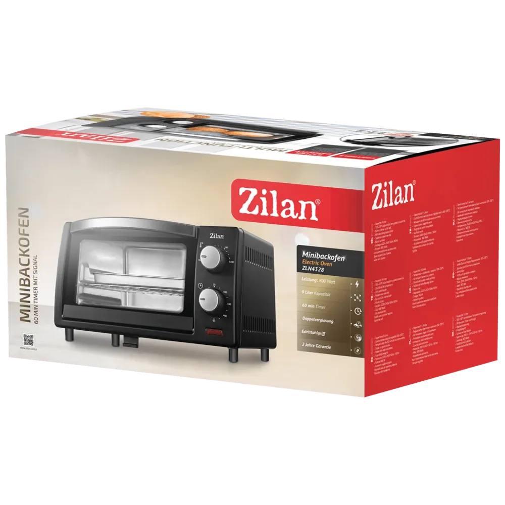 Zilan Mini pećnica, zapremina 9 l, 800 W, crna - ZLN4328