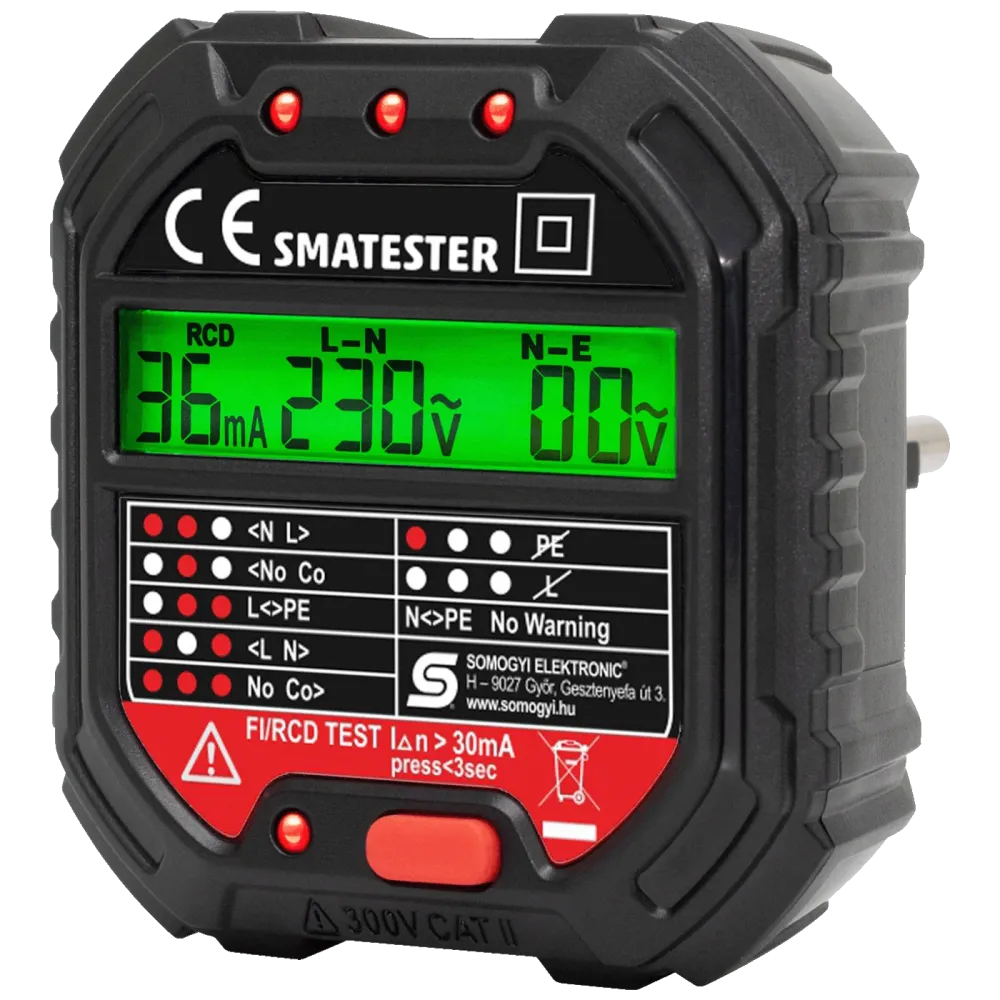 SMA Tester utičnica, LED indikator, Voltmetar - SMATESTER