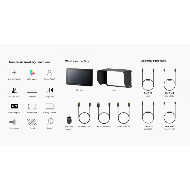 Godox Monitor GM6S - 5,5 4K HDMI Touch screen