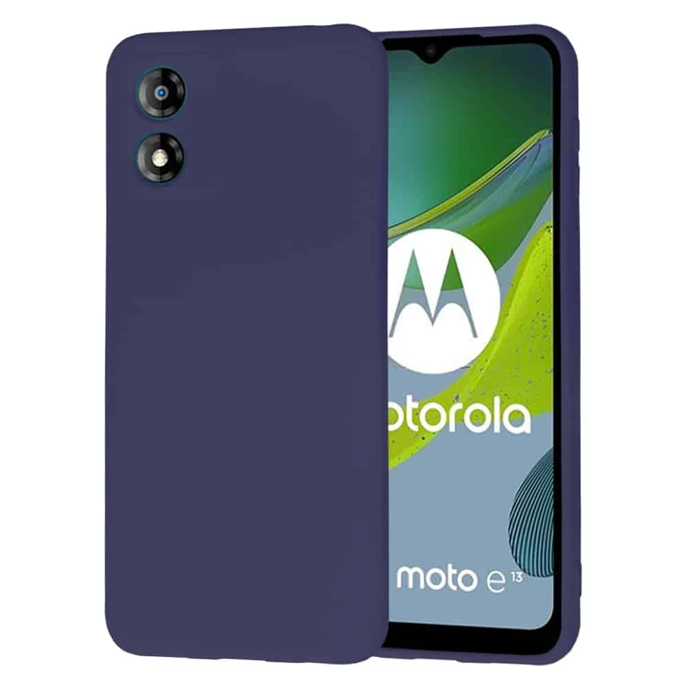 Techsuit - SoftFlex maska za Motorolu Moto E13 - Navy Blue
